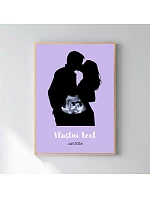 Personalizovaný magický fotoobraz v rámu - 50x70 - s párem a ultrazvukem Personalizovaný magický fotoobraz v rámu - 50x70 - s párem a ultrazvukem