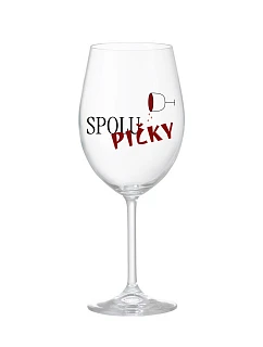 SPOLUPIČKY - čirá sklenice na víno 350 ml