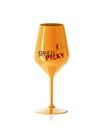 SPOLUPIČKY - oranžová nerozbitná sklenice na víno 470 ml SPOLUPIČKY - oranžová nerozbitná sklenice na víno 470 ml