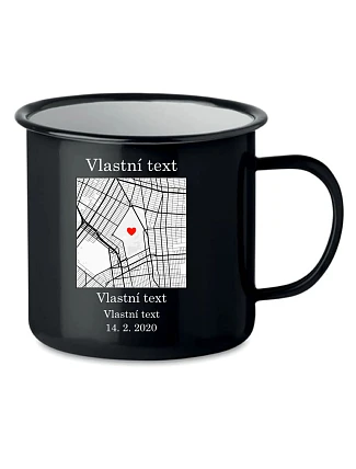 Personalizovaný retro plecháček s mapou