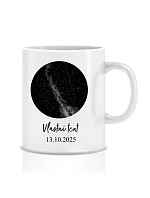 Personalizovaný klasický bílý hrníček 300 ml s hvězdnou mapou
