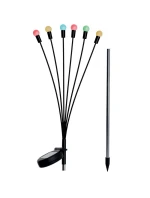 SOLÁRNÍ LAMPA TANČÍCÍ VE VĚTRU BAREVNÉ KOULE 6 LED 72CM