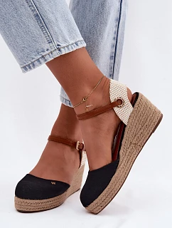 Dámské sandály Espadryle na platformě Wrangler 20261087-25Y Černé