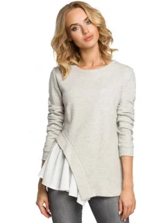 Dámská halenka M333 Světle šedá - MOE