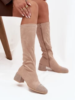 Kozačky na podpatku model 220221 Step in style