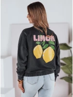 Dámská mikina LEMONFIT grafitové barvy v jedné velikosti FashionStreet BY1348