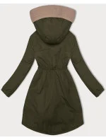 Dámská bunda v khaki barvě se stahováním v pase S'West (B8352-11)