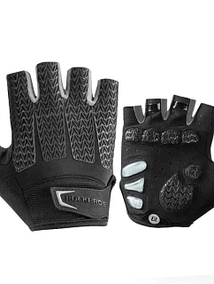 Cyklistické rukavice Rockbros S169BGR L s gelovými polštářky - šedé