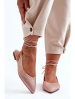 Dámské baleríny s ozdobnými čepicemi bežové Jange Dámské baleríny s ozdobnými čepicemi bežové Jange