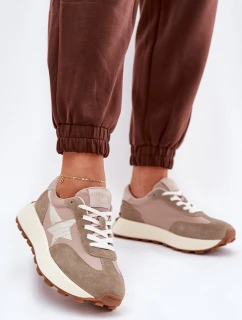 Dámské Sportovní Boty Z Semiše Na Platformě Vinceza 66720 Béžové