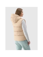 Dámská prošívaná mikina s kapucí bez rukávů 4F 4FWAW24TVJAF141-83S