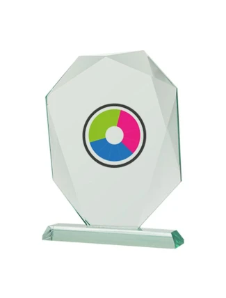 Skleněná trofej a pouzdro s barevným potiskem LuxorJet