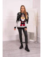 Vánoční svetr se Santa Clausem černý