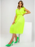 Šaty DHJ SK 1155.85 fluo žlutá