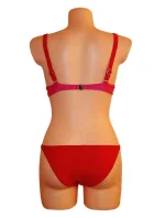 Dámské plavky dvoudílné bikiny 2COLOR dvoubarevné červené - Červená - OEM
