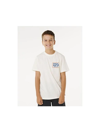 Chlapecké tričko RIP CURL Pacific Rinse Sunrise Tee-Boy, bílé, dětské Chlapecké tričko RIP CURL Pacific Rinse Sunrise Tee-Boy, bílé, dětské