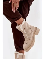 Dámské sněhule s kožíškem Irmara – béžové