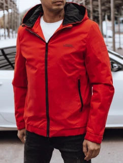 Pánská přechodná bunda s kapucí červená FashionStreet TX4886