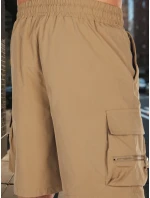 Pánské látkové bojové šortky khaki FashionStreet SX2505