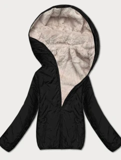 Dwustronna kurtka przejściowa damska S'West czarny-beż (B8546-1046)