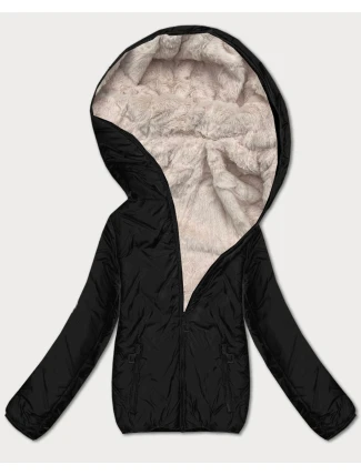 Dwustronna kurtka przejściowa damska S'West czarny-beż (B8546-1046)