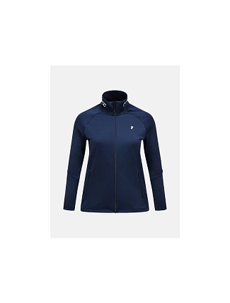 Dámská mikina PEAK PERFORMANCE W Rider Essentials Zip Jacket, barva tmavě modrá