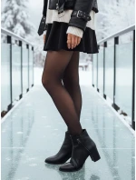 Dámské černé boty na podpatku FashionStreet ZY1314 Dámské černé boty na podpatku FashionStreet ZY1314