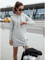 Dámská oversize dlouhá mikina TIMMY světle šedá FashionStreet EY1932