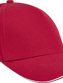 Beechfield B 825C 5 panelová kšiltovka sandwich EarthAware® 53.825C classic red/white