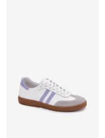 Zazoo N1068 Kožené Nízké Dámské Tenisky Bílomodré