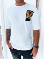 Pánské bílé tričko s potiskem FashionStreet RX5301
