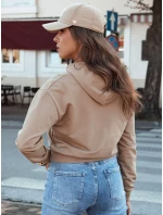 TRENDHOOD dámská mikina s kapucí světle hnědá FashionStreet BY1311