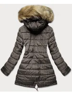 Černo-hnědá oboustranná dámská bunda (w555) Černo-hnědá oboustranná dámská bunda (w555)