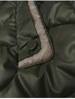 Dámská vesta v khaki barvě s ozdobným prošíváním S'West (B8338-11)