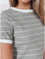 Dámské mini pruhované šaty FITLINES šedé FashionStreet EY2580