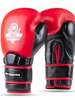 Boxerské rukavice z přírodní kůže Warrior RED