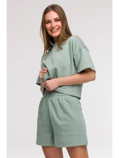 B295 Šortky s kapsami - mátové