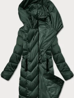 Tmavě zelená dámská prošívaná zimní bunda S'west (B8273-10)