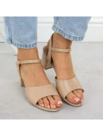 Béžové dámské sandály na jehlovém podpatku Vinceza 20275 Béžové dámské sandály na jehlovém podpatku Vinceza 20275