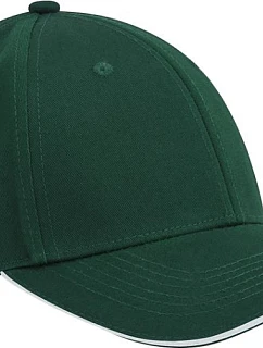 Beechfield B 820C 6 panelová kšiltovka EarthAware® 53.820C bottle green/white