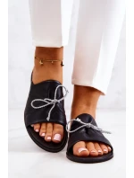 Zazoo 2659 Kožené Dámské Černé Žabky