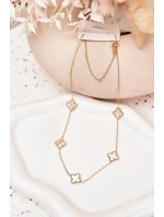 Nerezový řetízek Zlato-perlový