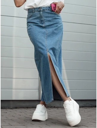 Modrá džínová sukně VIRTON FashionStreet CY0465 Modrá džínová sukně VIRTON FashionStreet CY0465