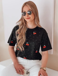Dámské třešňové tričko FRUTTIKA černé FashionStreet RY2891