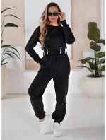 Dámský černý teplákový komplet FashionStreet AY1159 Dámský černý teplákový komplet FashionStreet AY1159