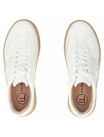 Dámské kožené boty na platformě bílé Filippo DP7543/26