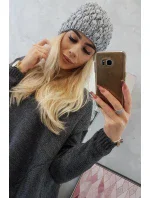 Čepice K156 šedá + fialová Čepice K156 šedá + fialová