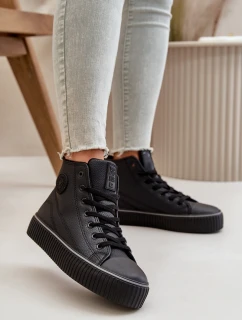 Dámské Zateplené Tenisky Z Eko Kůže Big Star OO274790 Černé