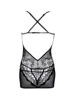 Omorfi Černá košilka + tanga + stuha na krk ZDARMA! - Angels Never Sin