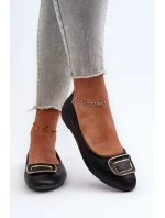 Černé balerínky z ekokůže s dekorací Enicoria Černé balerínky z ekokůže s dekorací Enicoria